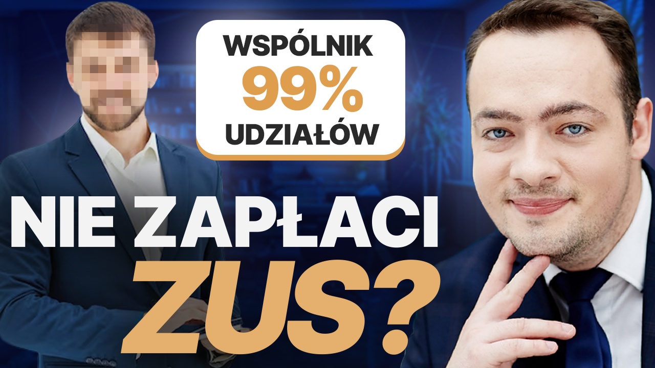 Ile trzeba mieć PROCENT udziałów w SPÓŁCE Z O.O. aby nie płacić ZUS? Czy można mieć wspólnika z 1%?